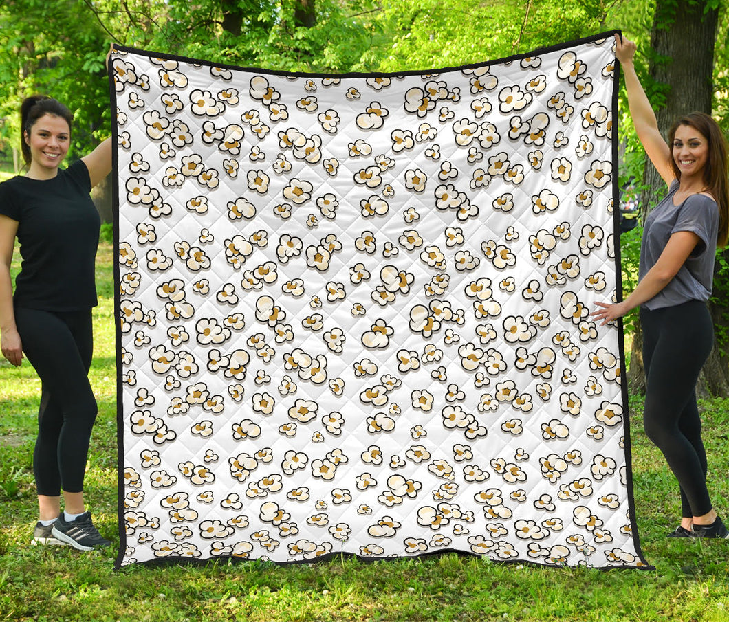 Popcorn Pattern Print Design 04 Premium Quilt