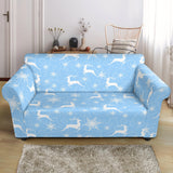 Snowflake Deer Pattern Loveseat Couch Slipcover