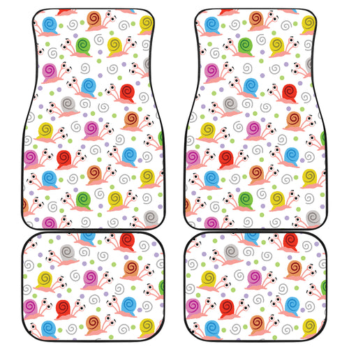 Snail Pattern Print Design 05 Front and Back Car Mats