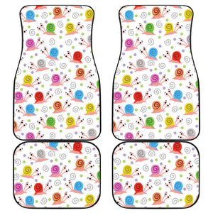 Snail Pattern Print Design 05 Front and Back Car Mats