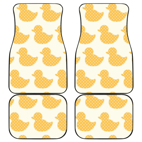 Duck Toy Pattern Print Design 05 Front and Back Car Mats