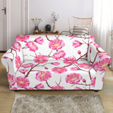 Pink Sakura Pattern Loveseat Couch Slipcover