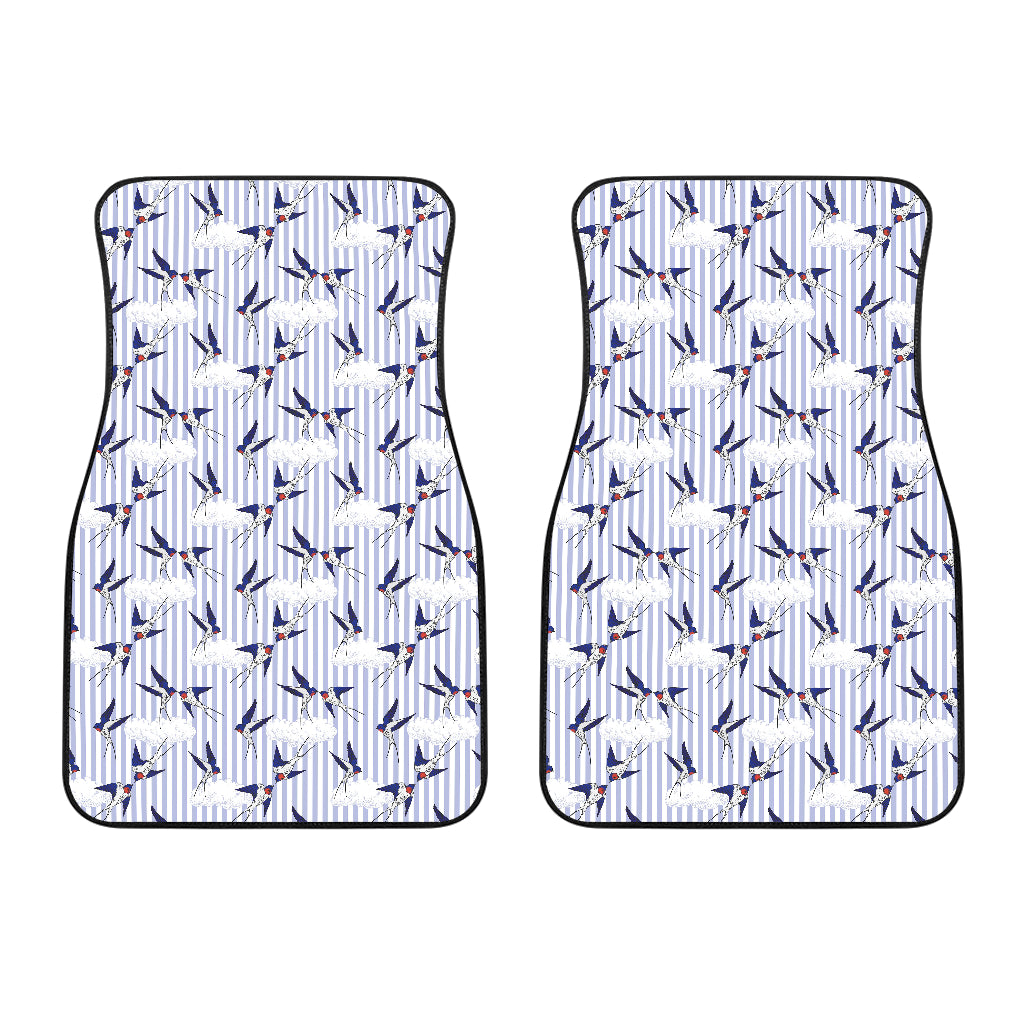 Swallow Pattern Print Design 03 Front Car Mats