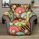 Donut Pattern Background Recliner Cover Protector