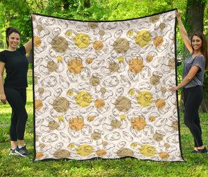 Potato Chips Pattern Print Design 02 Premium Quilt