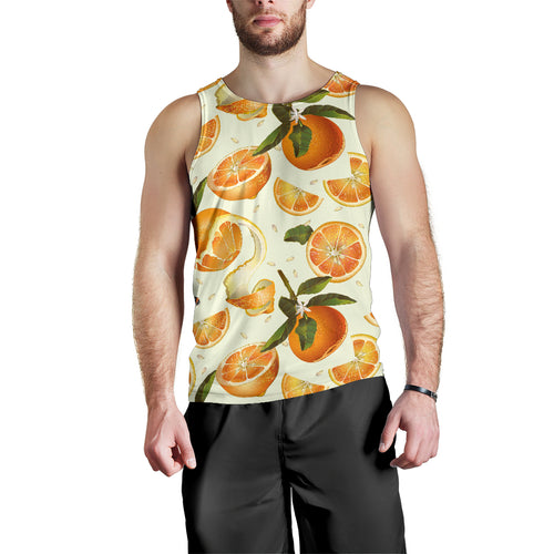 Orange Pattern Men Tank Top