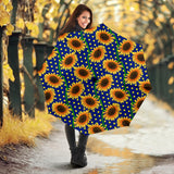 Sunflower Pokka Dot Pattern Umbrella