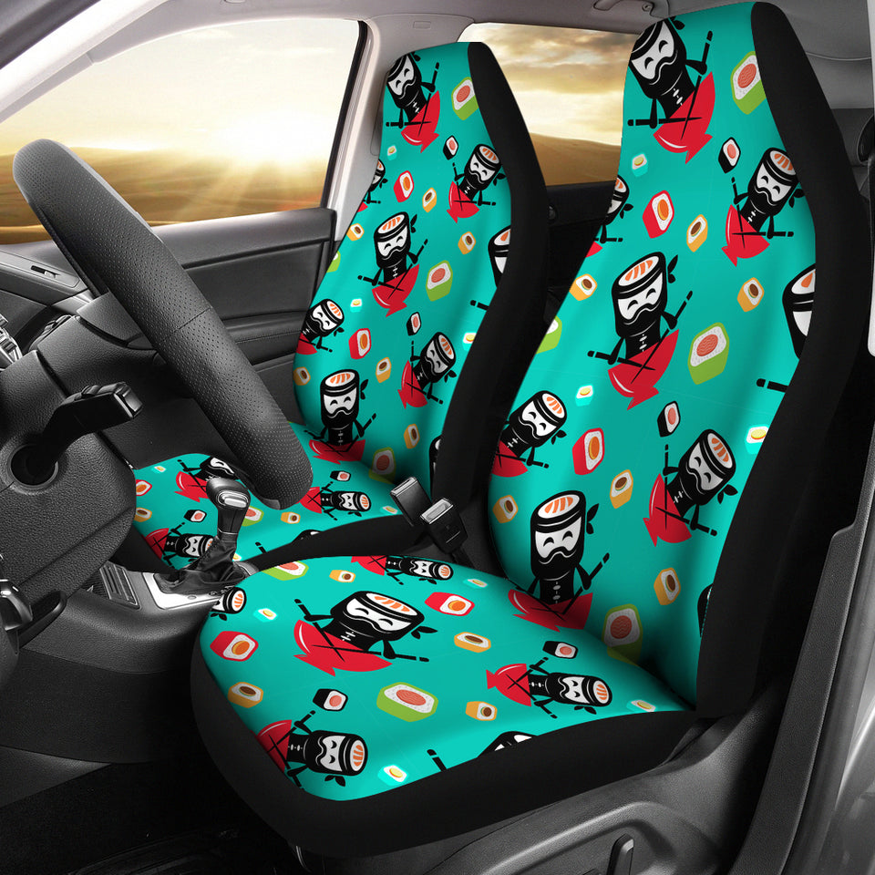 Ninja Sushi Pattern Universal Fit Car Seat Covers