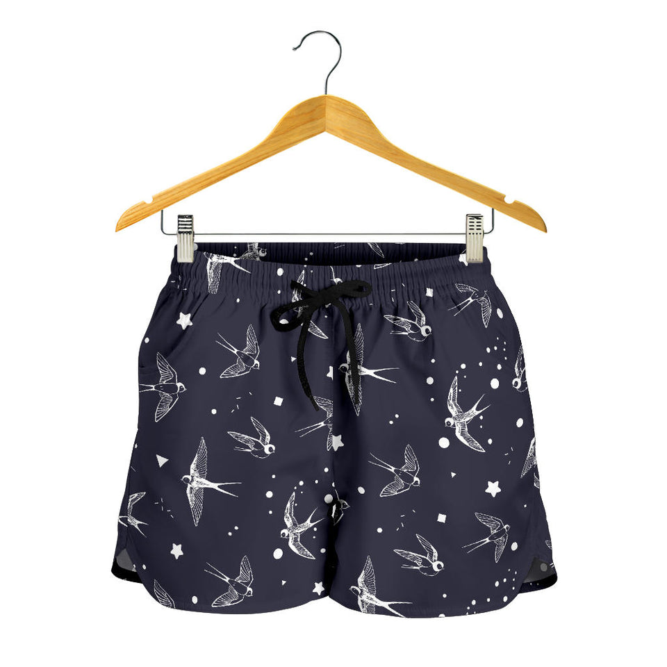 Swallow Pattern Print Design 02 Women Shorts