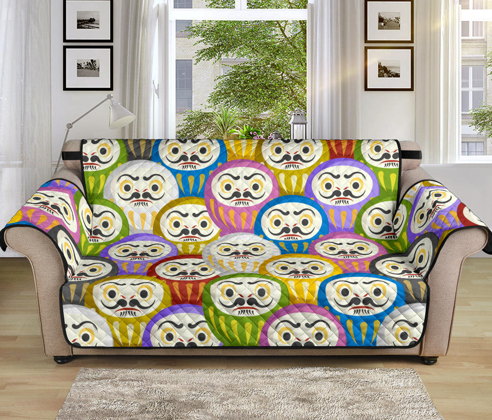 Colorful Daruma Pattern Sofa Cover Protector