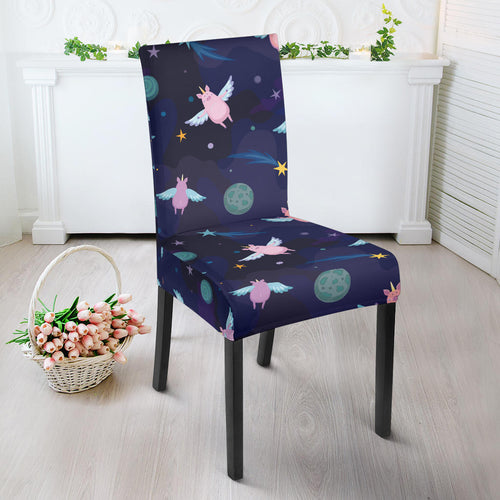 Pig Pattern Print Design 05 Dining Chair Slipcover