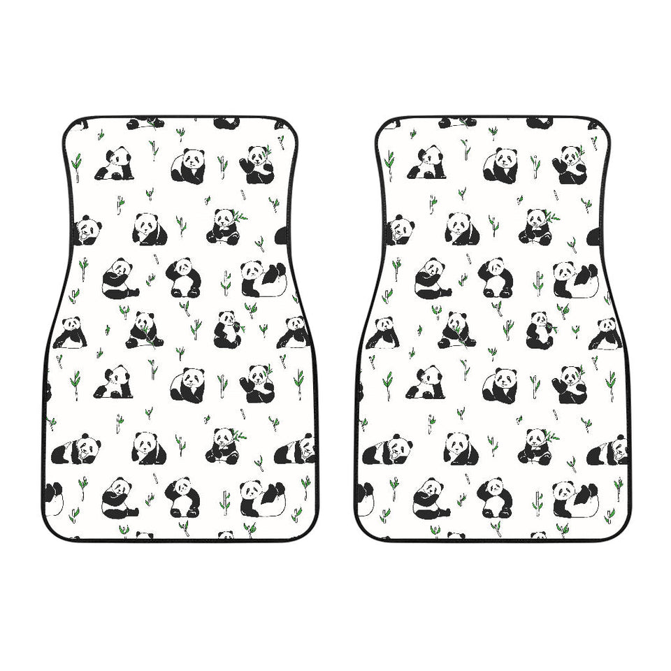 Panda Pattern Background Front Car Mats