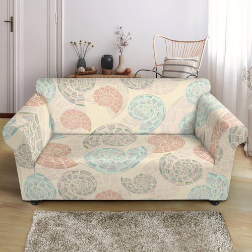 Shell Pattern Loveseat Couch Slipcover