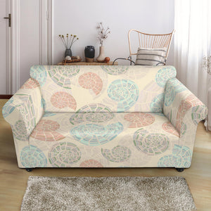 Shell Pattern Loveseat Couch Slipcover