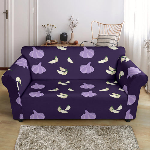 Garlic Pattern Background Theme Loveseat Couch Slipcover