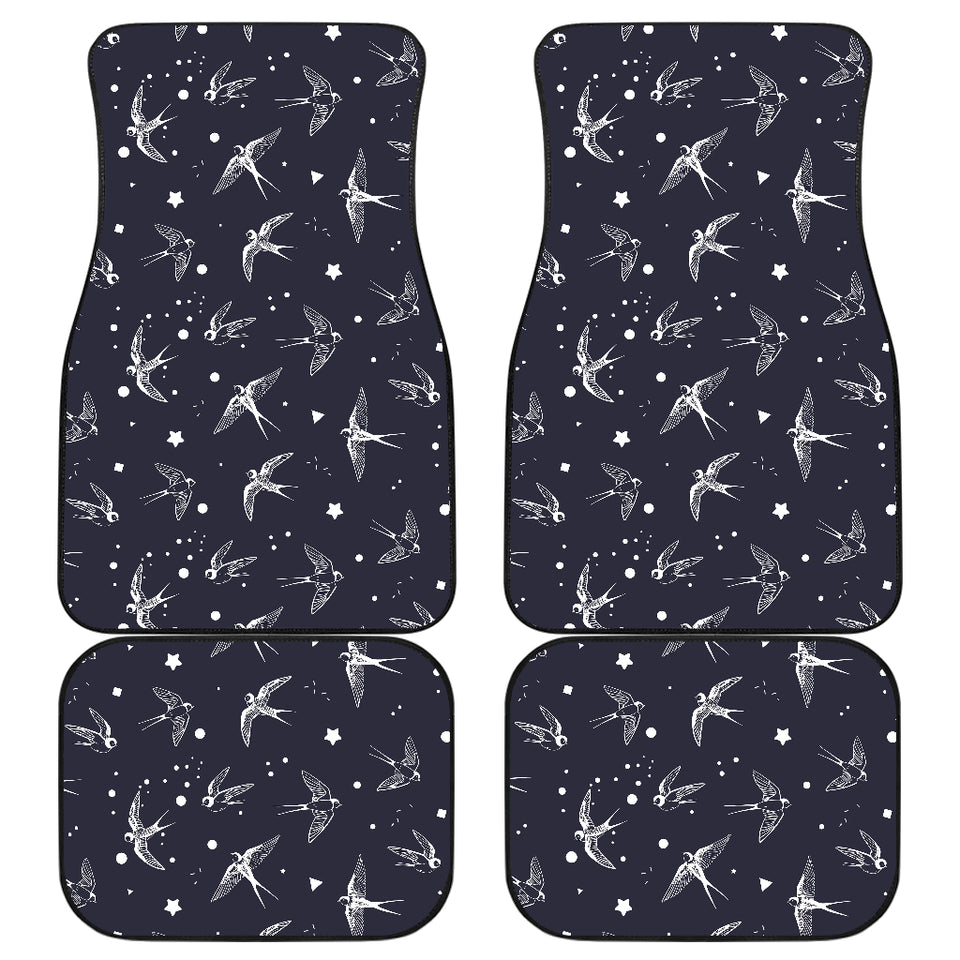 Swallow Pattern Print Design 02 Front and Back Car Mats