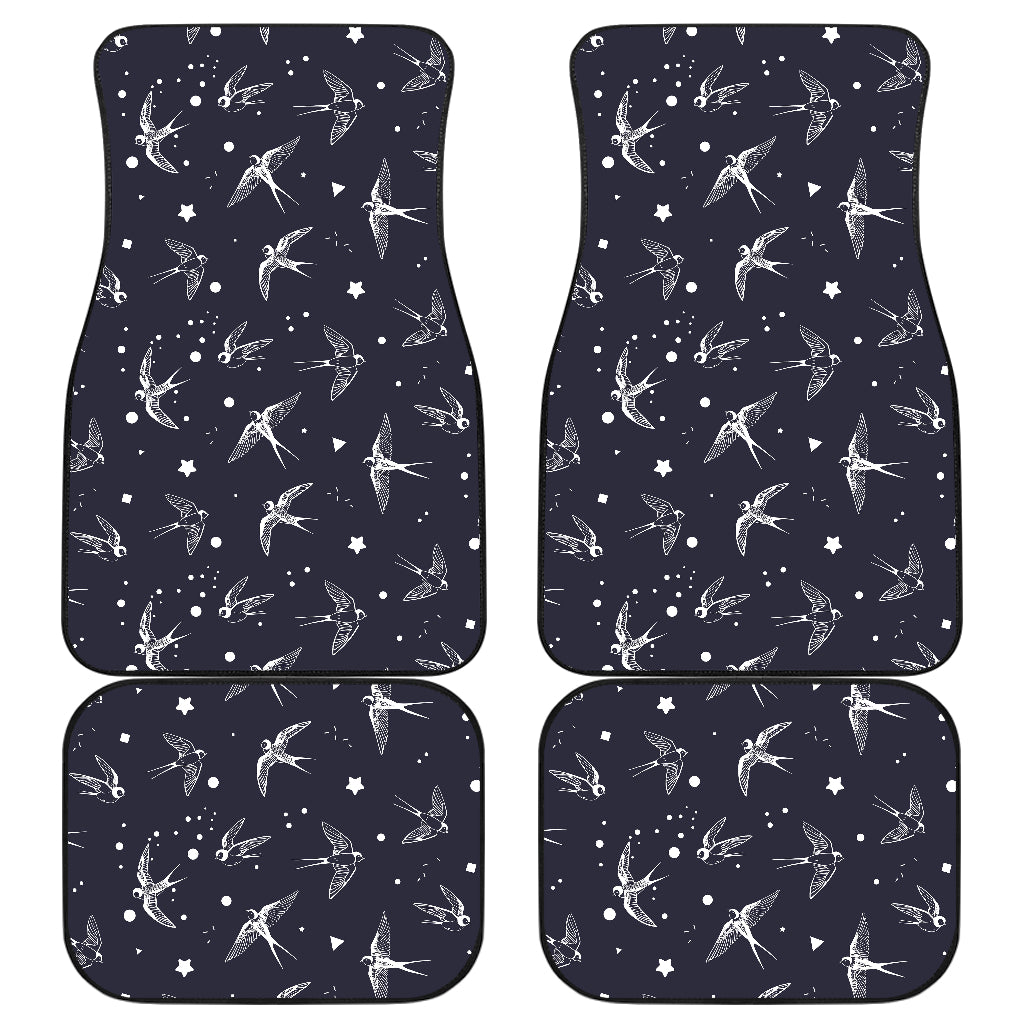 Swallow Pattern Print Design 02 Front and Back Car Mats