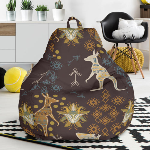 Kangaroo Aboriginal Theme Pattern  Bean Bag Cover