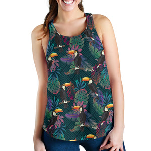 Toucan Pattern Women Racerback Tank Top