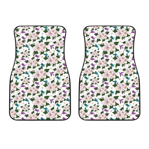 Hummingbird Pattern Print Design 01 Front Car Mats