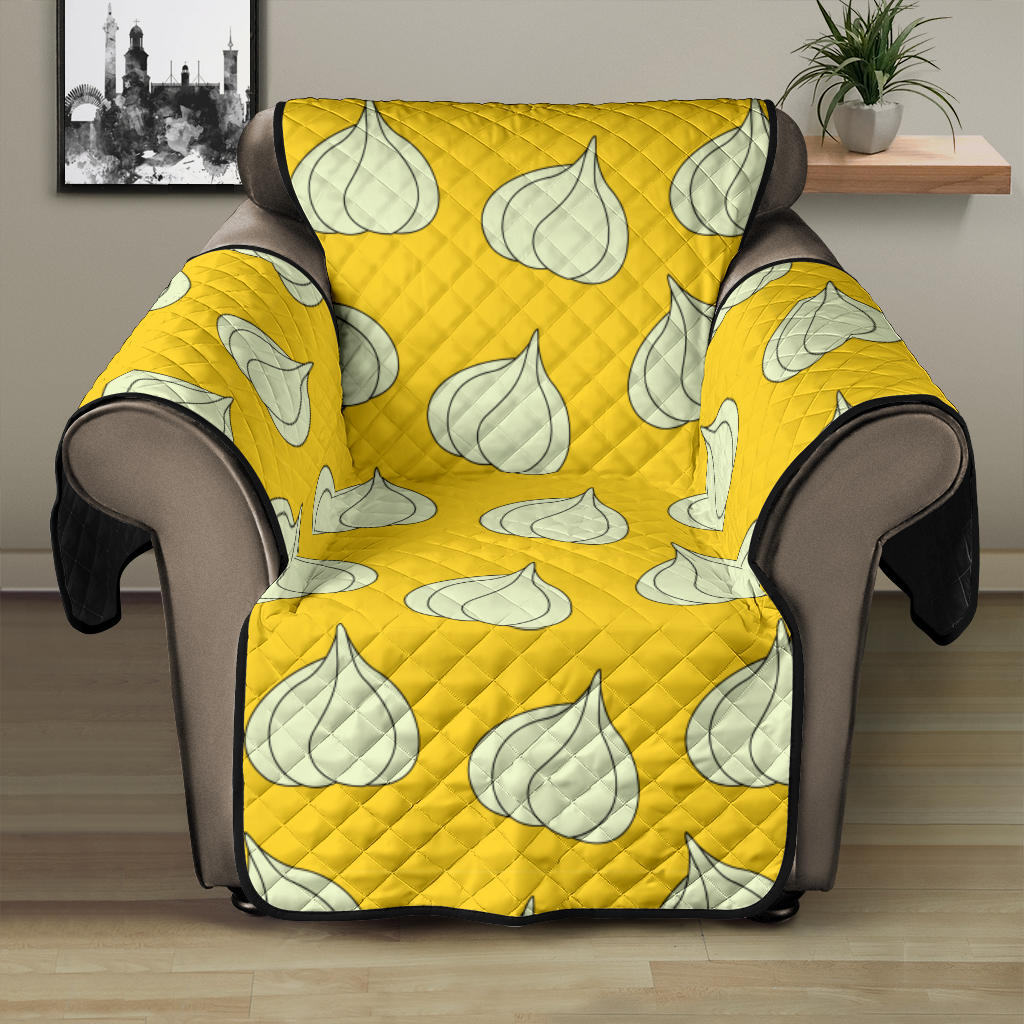 Garlic Pattern Yellow background Recliner Cover Protector