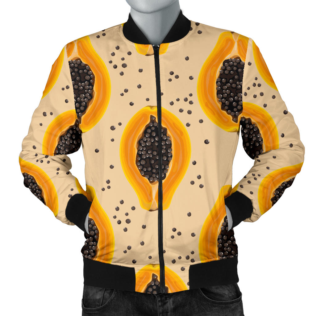 Papaya Pattern Men Bomber Jacket