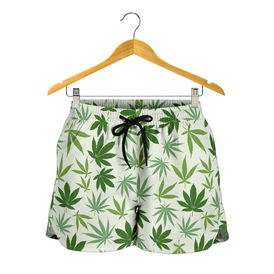 Canabis Marijuana Weed Pattern Print Design 02 Women Shorts