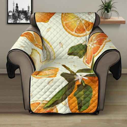 Orange Pattern Recliner Cover Protector