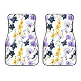 Orchid Pattern Background Front Car Mats
