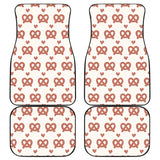 Pretzels Pattern Print Design 01 Front and Back Car Mats