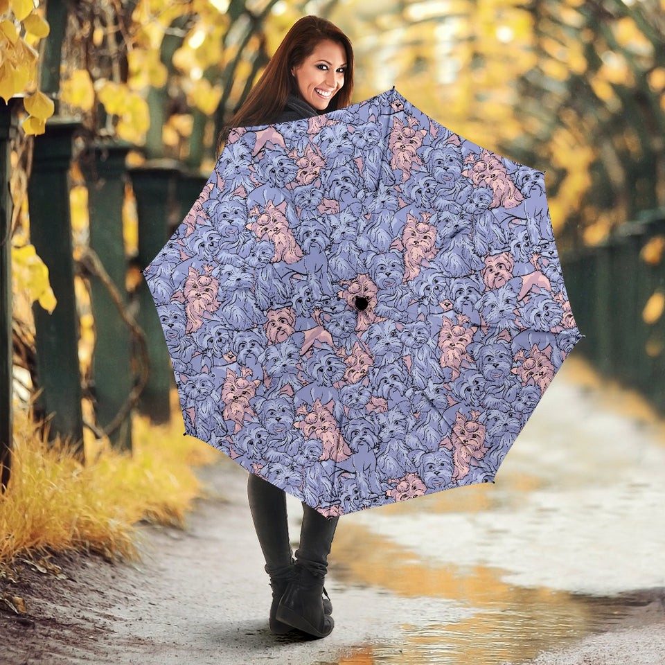 Yorkshire Terrier Pattern Print Design 02 Umbrella