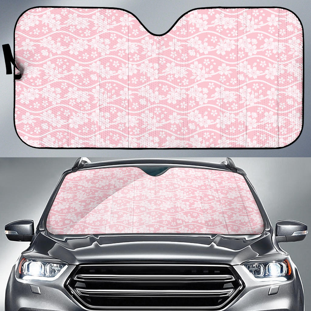 Sakura Pink Pattern Car Sun Shade
