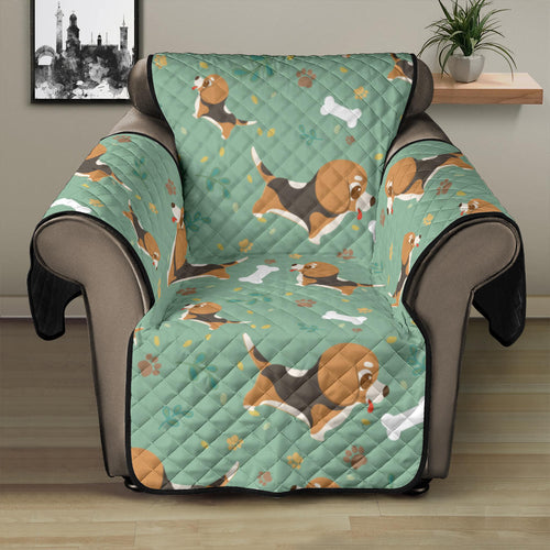 Beagle Bone Pattern Recliner Cover Protector