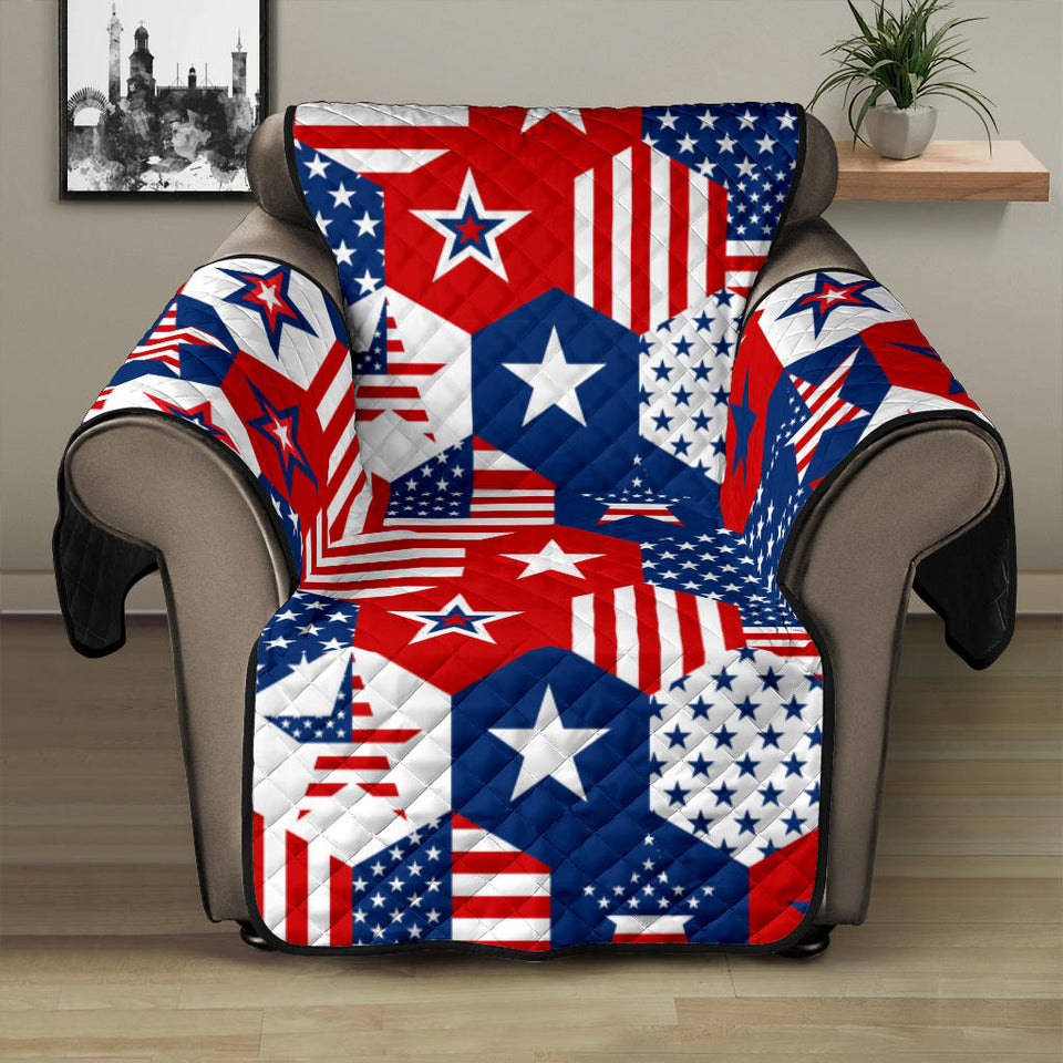 USA Star Hexagon Pattern Recliner Cover Protector