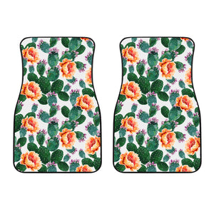 Cactus and Flower Pattern Front Car Mats
