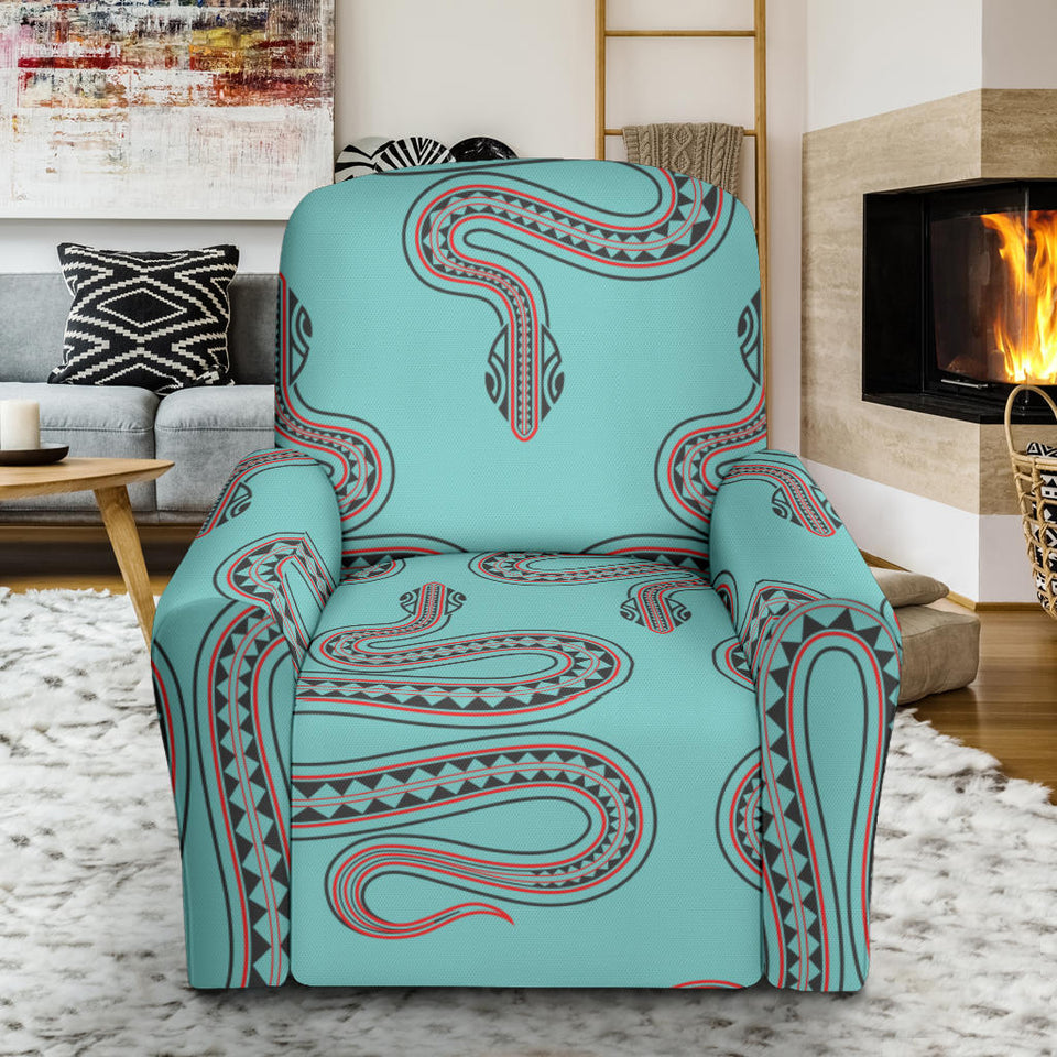 Snake Tribal Pattern Recliner Chair Slipcover