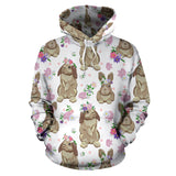 Rabbit Pattern Men Women Pullover Hoodie