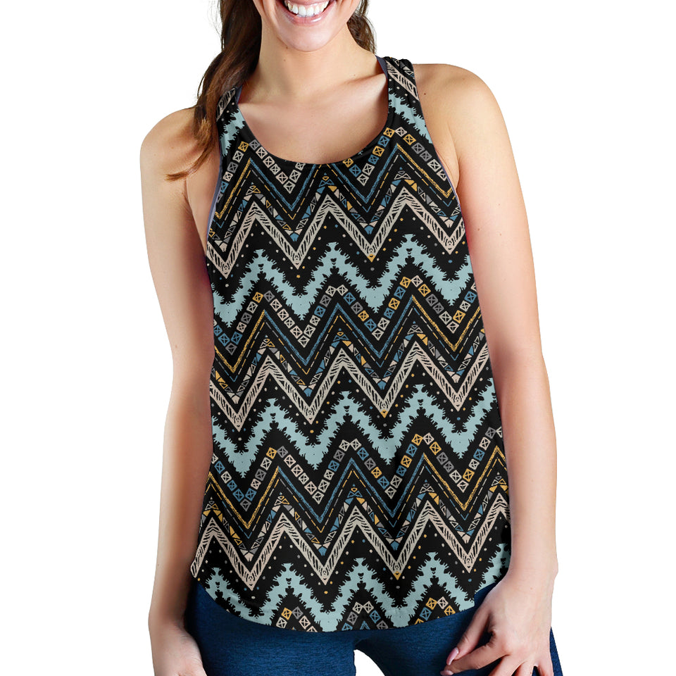 Zigzag Chevron African Afro Dashiki Adinkra Kente Women Racerback Tank Top