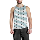 Ninja Pattern Stripe Background Men Tank Top