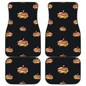 Sandwich Pattern Print Design 03 Front and Back Car Mats