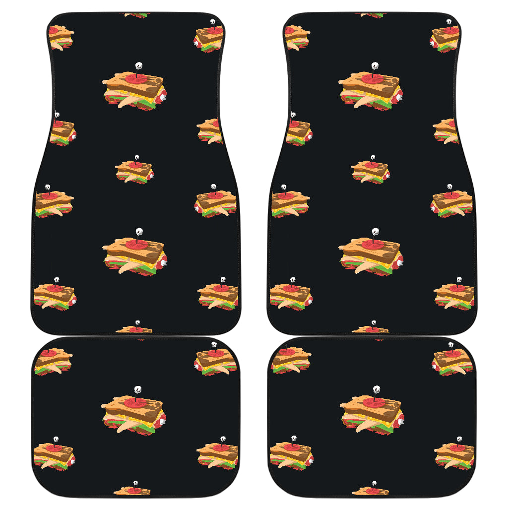 Sandwich Pattern Print Design 03 Front and Back Car Mats