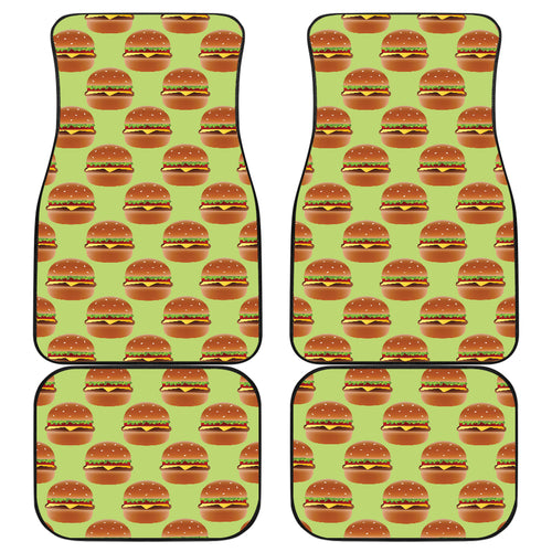 Hamburger Pattern Print Design 02 Front and Back Car Mats