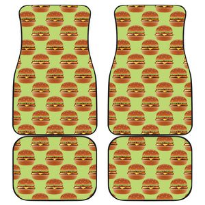 Hamburger Pattern Print Design 02 Front and Back Car Mats