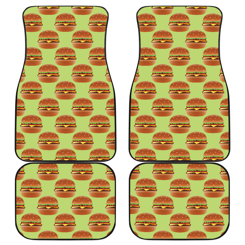 Hamburger Pattern Print Design 02 Front and Back Car Mats