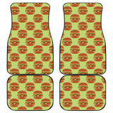 Hamburger Pattern Print Design 02 Front and Back Car Mats