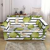 Guava Pattern Stripe background Loveseat Couch Slipcover