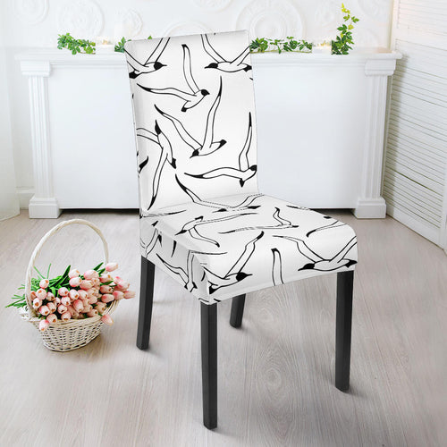 Seagull Pattern Print Design 04 Dining Chair Slipcover