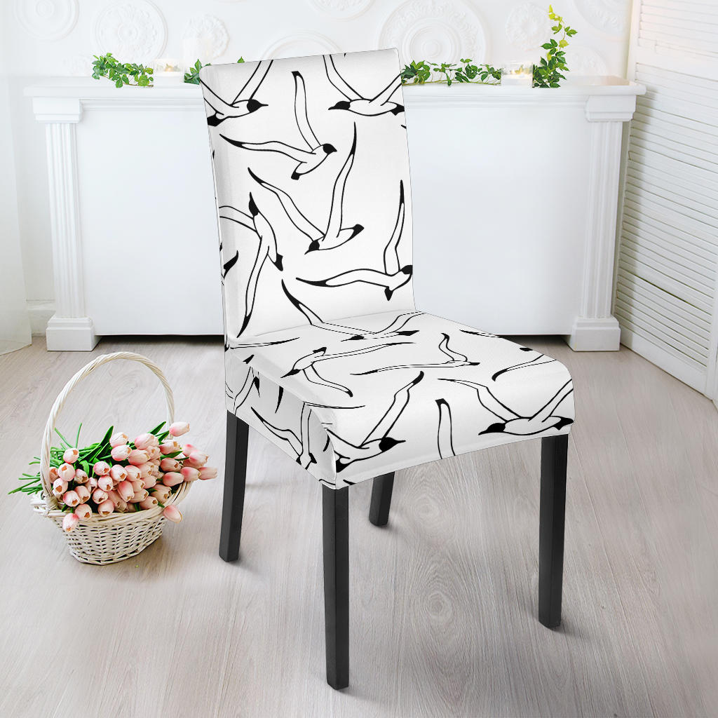 Seagull Pattern Print Design 04 Dining Chair Slipcover