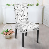 Seagull Pattern Print Design 04 Dining Chair Slipcover