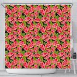 Grapefruit Leaves Pattern Shower Curtain Fulfilled In US